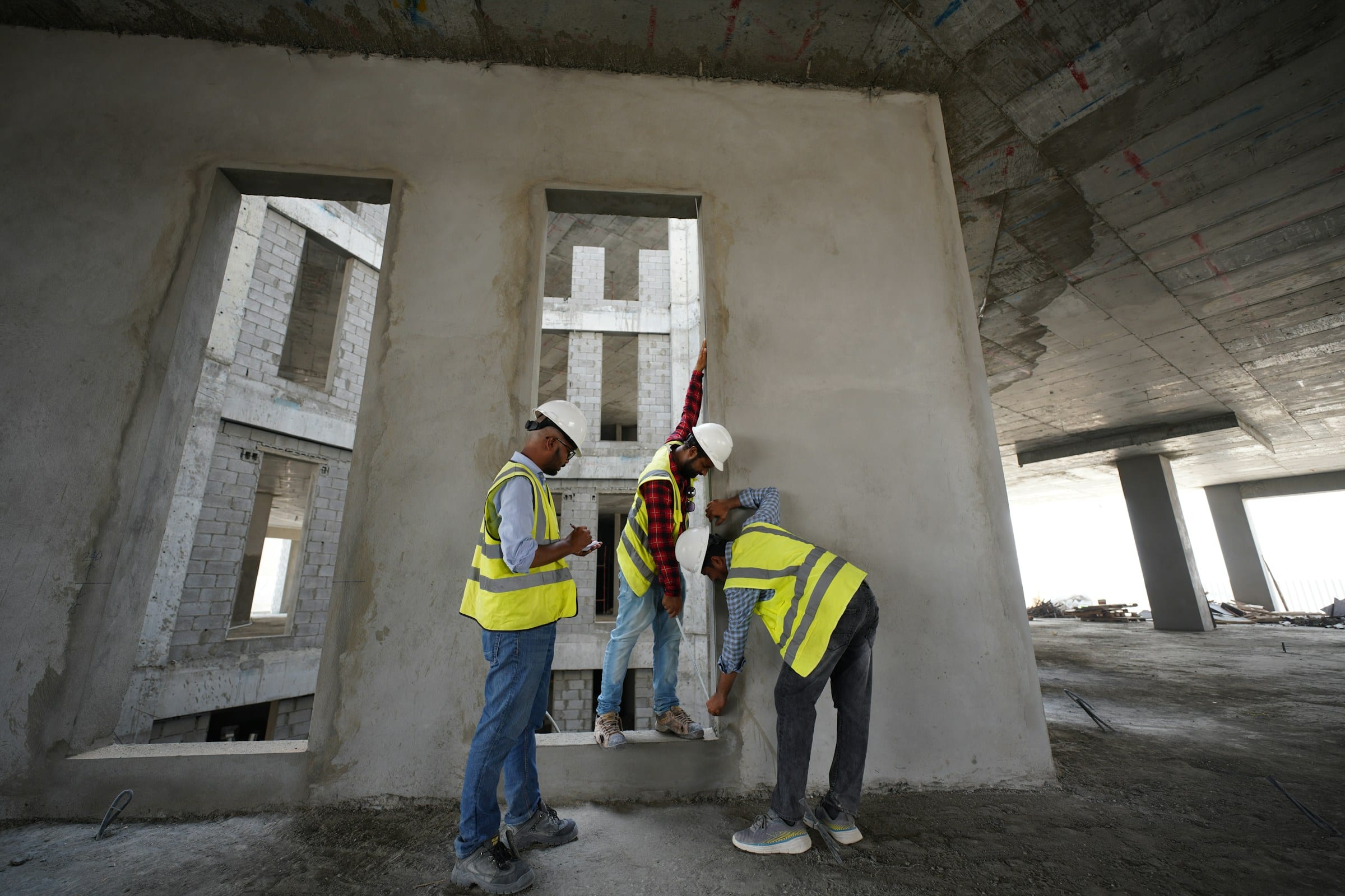Begehung auf einer Baustelle